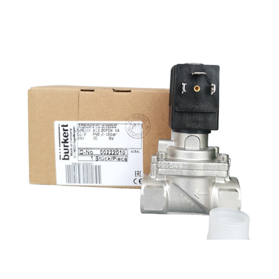 Isıya Dayanıklı FKM Mühürlü Solenoid Vana Burkert 6281 Serisi G1/2 Port 13mm Açıklık Korozyon Önleyici Paslanmaz Çelik Gövde 2 Konum 2 Yollu NC 00228387 00228388 00228389
