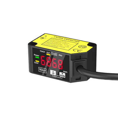 HG-C1400 Lazer Yer Değiştirme Sensörü 400Mm Referans Mesafesi ±200Mm Ölçüm Aralığı 800Um Tekrarlanabilirlik IP67 12-24V DC NPN PNP 0-5V 4-20Ma Analog Çıkış