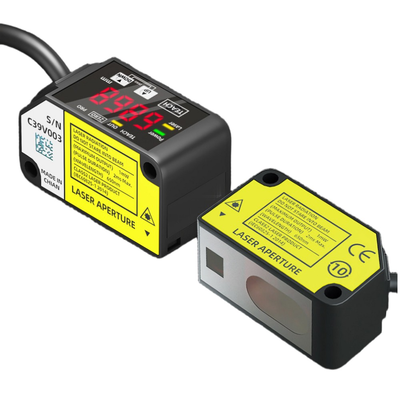 HG-C1400 Lazer Yer Değiştirme Sensörü 400Mm Referans Mesafesi ±200Mm Ölçüm Aralığı 800Um Tekrarlanabilirlik IP67 12-24V DC NPN PNP 0-5V 4-20Ma Analog Çıkış