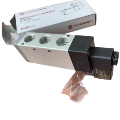 3350 L/min Yüksek Akış NORGREN VCB22D517A-AD213L Solenoid Valf G1/2 24VDC 5/2 Bahar Dönüşü Pnömatik Bobin Valfi IP65 Alüminyum Vücut