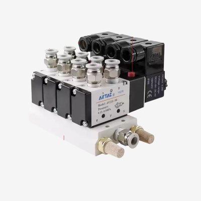 Airtac 4V210-06 Pneumatic Control Solenoid Valve Max 5 Cycles Per Second Switching Speed 220G Light Weight For Filtered Compressed Air Circuit