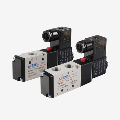 Airtac 4V310-10 Kaydırıcı Bobin Hava Yönlendirme Kontrol Valfi Alüminyum Alaşım Vücut El Yönlendirmesi Büyük Borlu Silindir Kontrolü İçin Yağlama Gerekmez