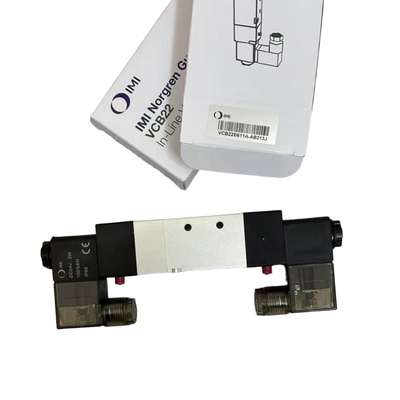 5/3 Kapalı Merkez Solenoid Valf NORGREN VCB22B611A-AB213J G1/4 24VDC Çift Solenoid Konumlandırma Valfi Yüzer Kelepçeleme İçin 5 Port 3 Pozisyon