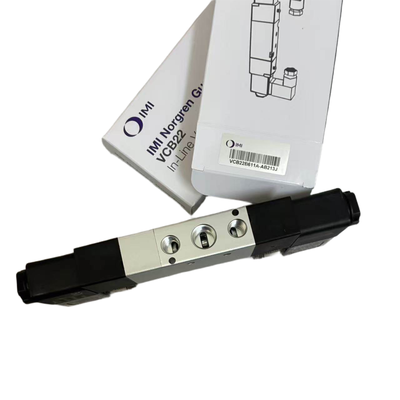 5/3 Kapalı Merkez Solenoid Valf NORGREN VCB22B611A-AB213J G1/4 24VDC Çift Solenoid Konumlandırma Valfi Yüzer Kelepçeleme İçin 5 Port 3 Pozisyon