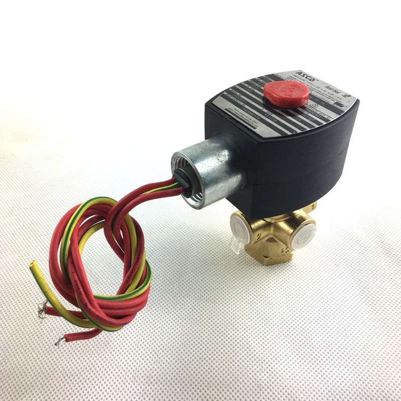 ASCO SCB320B174.230/50 NPT1/4 3/2 Evrensel Bakır Bedenli NBR Serisi 320 Doğrudan İşletilen Çevrimiçi Solenoid Valfları