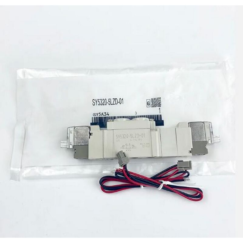 SMC SY5320-6LZD-C4 Pnömatik Solenoid Valf DC12V 3 Pozisyon Kapalı Merkezi Tek Dokunma Bağlantılı Port Boyutu ø4