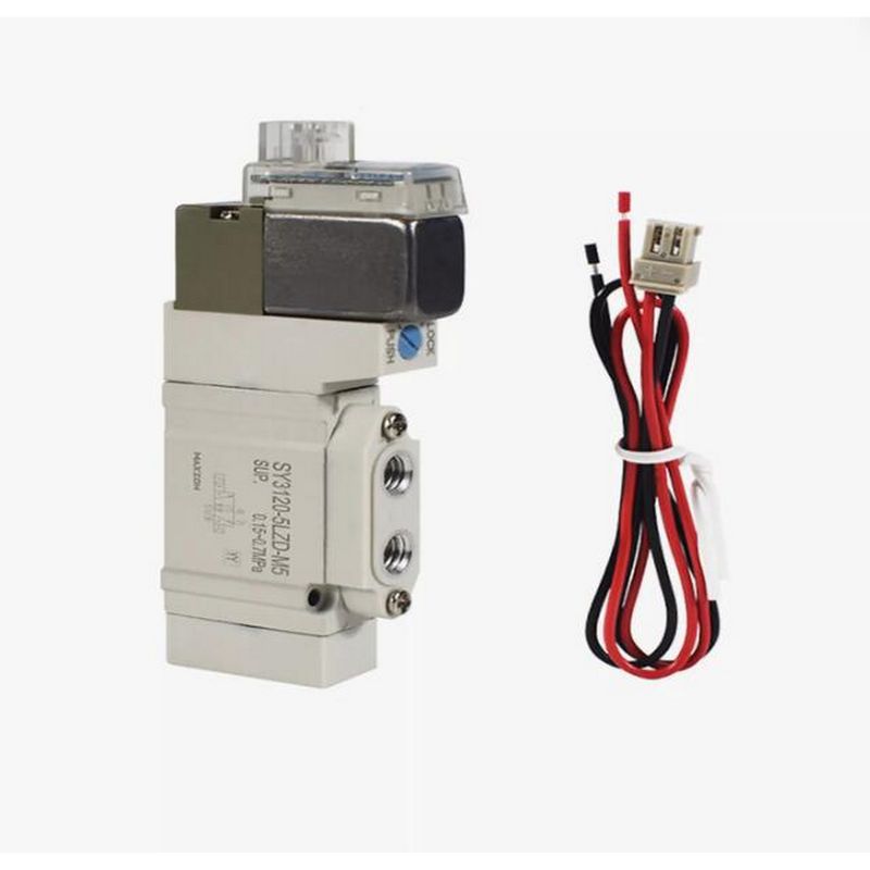 SMC Solenoid Valve SY5220-5LZD-C8 2 Pozisyon Çift Tek Dokunma Montajı Port Boyutu ø8 DC24V