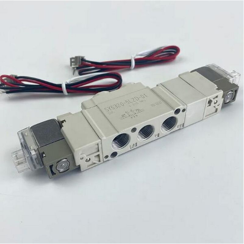 SMC SY5220-5LZD-01 DC24V Port Boyutu 1/8 Pnömatik Solenoid Valf Fileri Boru 2 Pozisyon Çift