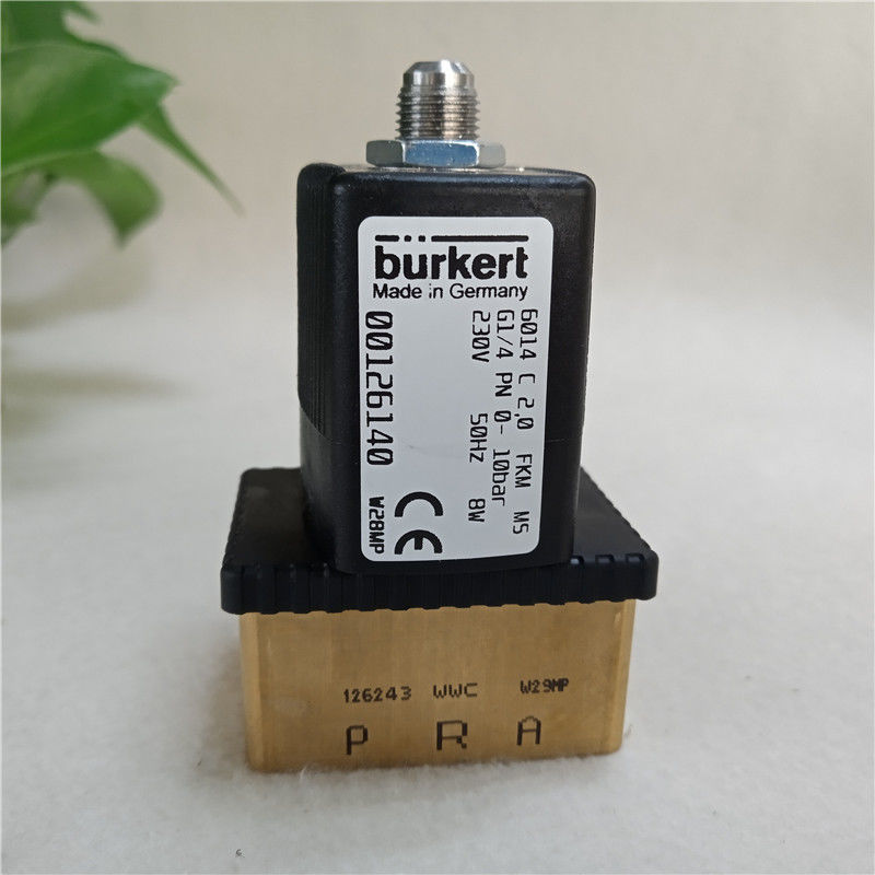 Burkert solenoid valfi 6014C 2.0 FKM G1/4 PN 0-10bar 230V 00126140