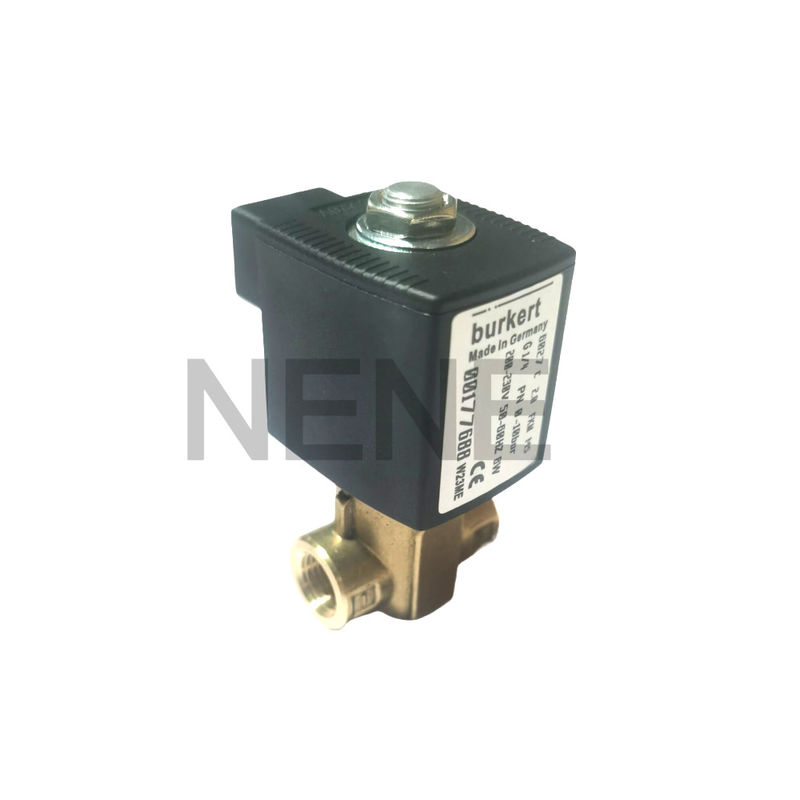 Burkert Solenoid 6013 Tipi Doğrudan Hareketli 00134243 2/2 Normalde Kapalı G1/8 Inch 2.5 Akış Deliği FKM Dükkanı 220VAC 8W 0~16bar