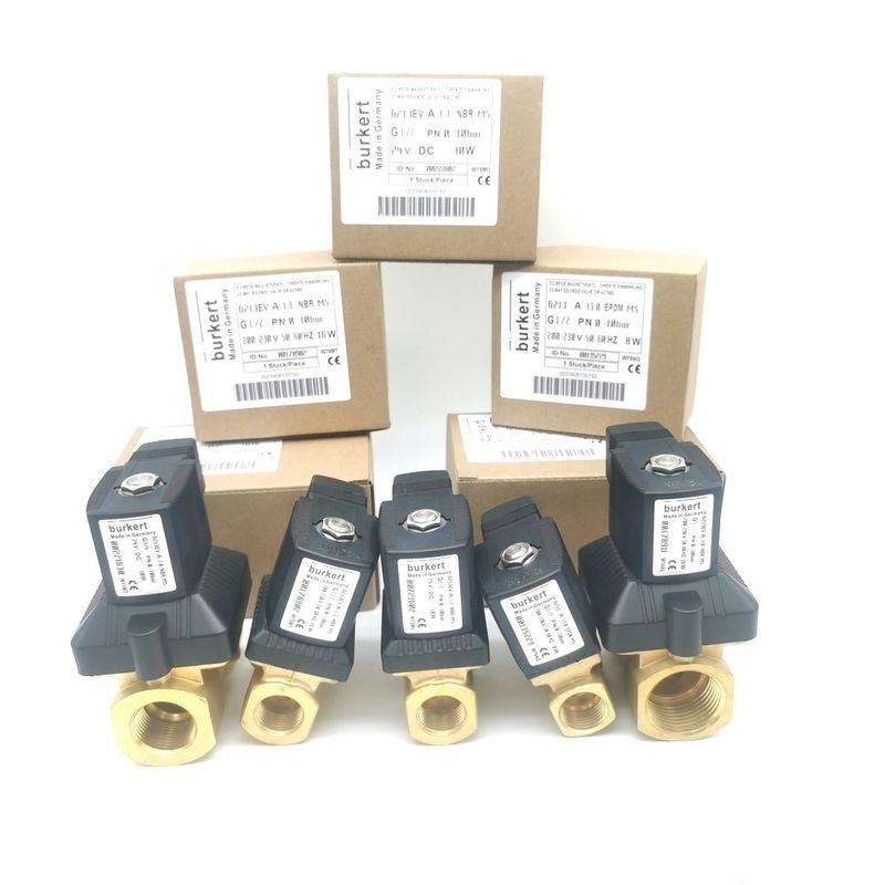Burkert Solenoid Valve FKM Seal 00126091 24VDC 8W 0~6bar 6013 Tip Doğrudan Eylemli G1/8 Inch 2/2 Normalde Kapalı 3.0 Akış Deliği