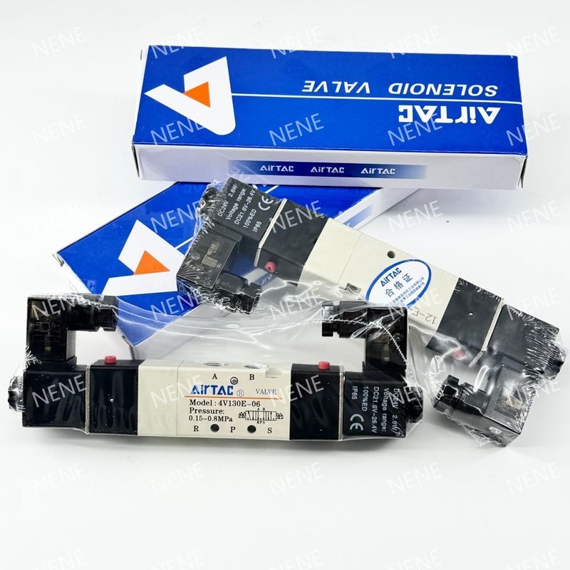 4V230C-08 Elektromanyetik Valf AIRTAC Precision Fluid Kural 5 port 3 pozisyonu için