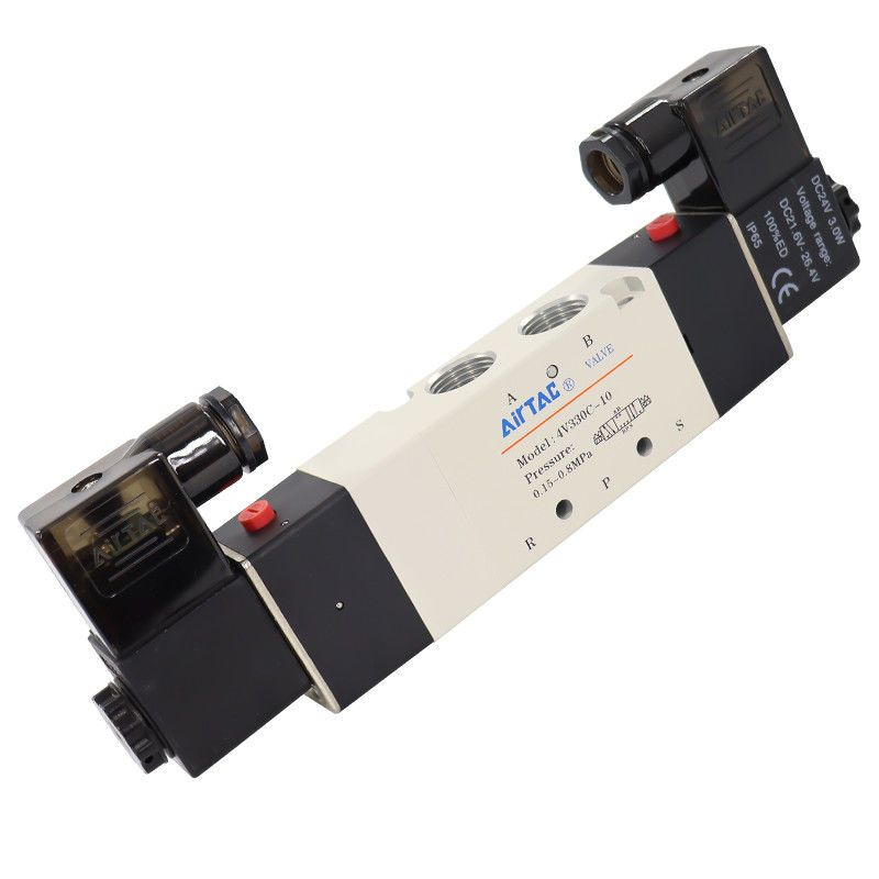 Airtac 4V330C-08 DC24V 4V330C-10 AC220V Solenoid Hava Valvu ((5/2,5/3 yol) - 4V330C08B