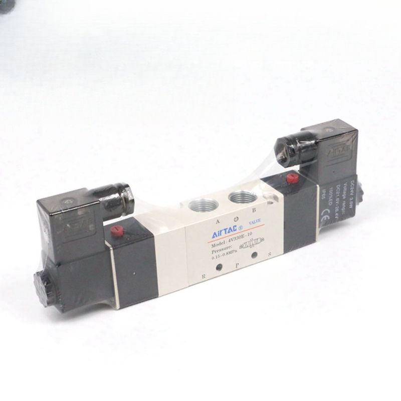 Airtac 4V330E-10: Solenoid Hava Valvu ((5/2,5/3 yol) - 4V330E10BI 4V330P-10 AC220V
