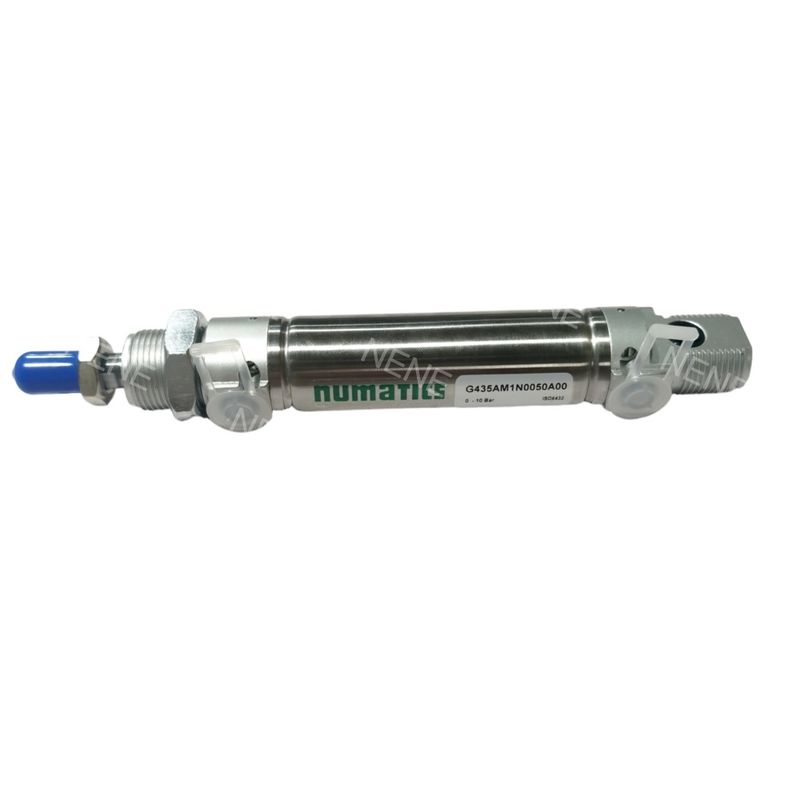 NUMATICS G435AGSN0010A00 ASCO 8mm Çap 10mm Strok M5 Çift Etkili Yuvarlak Silindirler ISO6432 Seri G435