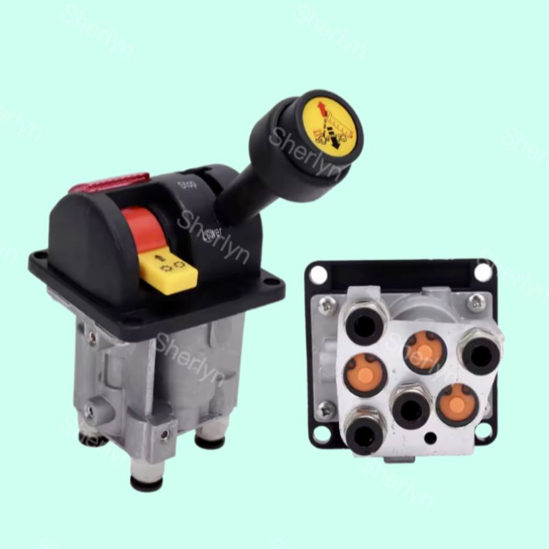 BKQF34-B 14750650H 4 Delikli Damperli Kamyon Kauçuk Kolu Vana M6 Kilitli Hidrolik Damperli Kamyon Kontrol Vanası ﻿