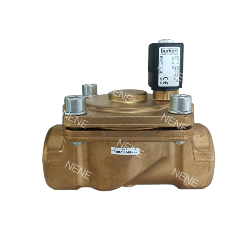 Burkert Solenoid Vana 00221851 6281 G3/4 2/2 Normalde Kapalı 20.0 Akış Deliği NBR Contalı Pirinç Vana Gövdesi AC24V 8W