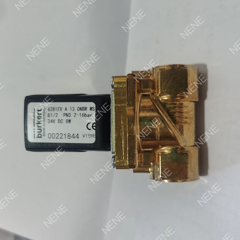 AC24V Yüksek Sıcaklık Solenoid Valf BURKERT Tip 6281 00322515 G3/8 Port 2/2 Normalde Kapalı Pirinç Gövde FKM Conta 10.0 Orifis 8W 0.2-16bar 0 ila +120°C