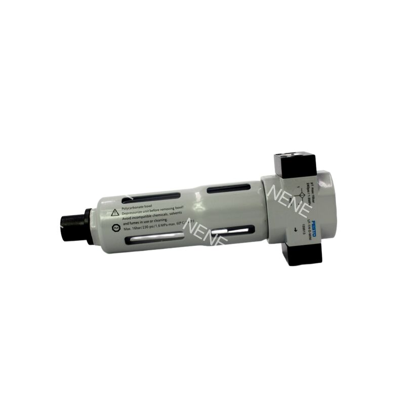 159612 Festo LF-1/8-D-MINI Sıkıştırılmış Hava Filtresi Çinko Alaşım Evi Metal Kasa Koruyucusu Sintered Filtre G1/8 Port 0.5-12 bar 40 μm Manual Drain