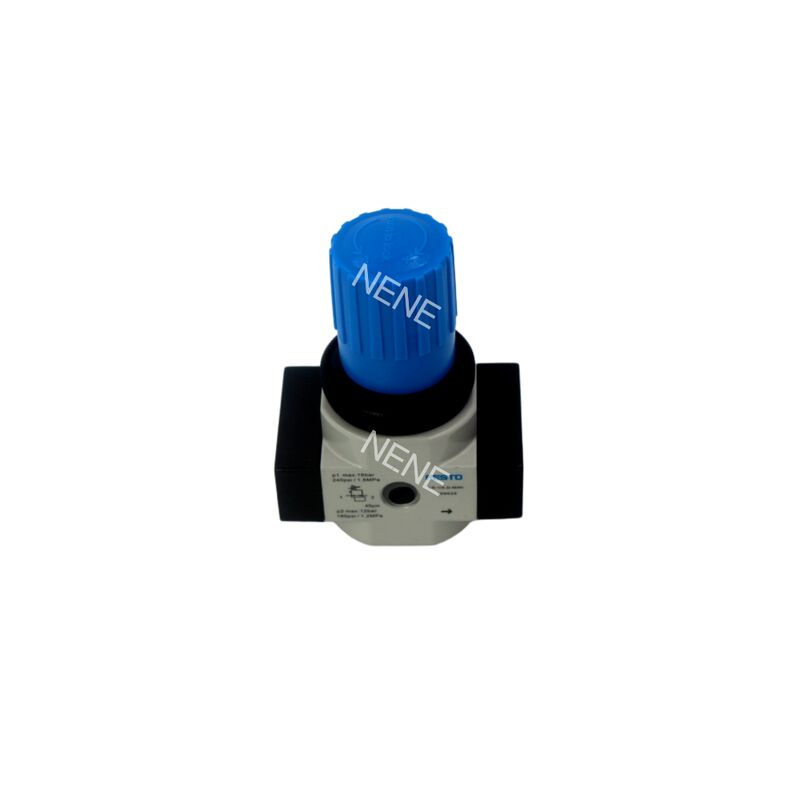 Doğrudan Çalıştırılan Diyafragma Basınç Düzenleyicisi Festo LR-1/4-D-MINI-MPA 8002275 MPA Ölçüsü G1/4 0.5-12 bar ile Çinko Alaşımı 1500L/min Kilitlenebilir Döner Düğme