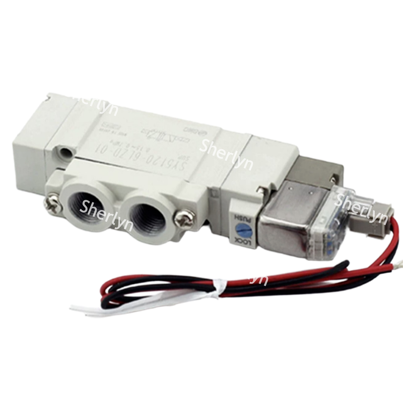 Φ4 Tükleyici, Pilot Işığı ile 12V DC Bobin, SMC SY3120-6LZD-C4 Solenoid Valf, Yüksek Döngülü Paketleme Makineleri ve Robotik Yakalama Sistemleri için Uygun.