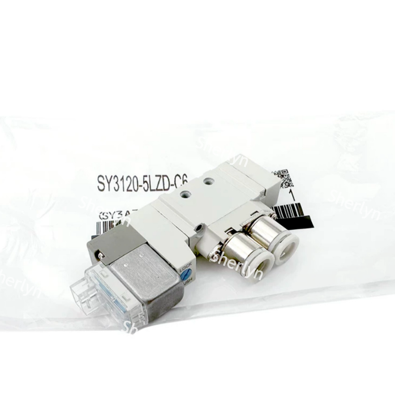 Vücut portlu Tek Birim Tasarımı, Cv Değeri 0.19 Küçük Orta Borluk Silindir Sürücüsü için, SMC SY3120-5LZD-C8 Φ8 İtkin Solenoid Valfi, LED Gösterge, Aşırı Koruma Döngüsü ve El Üstü