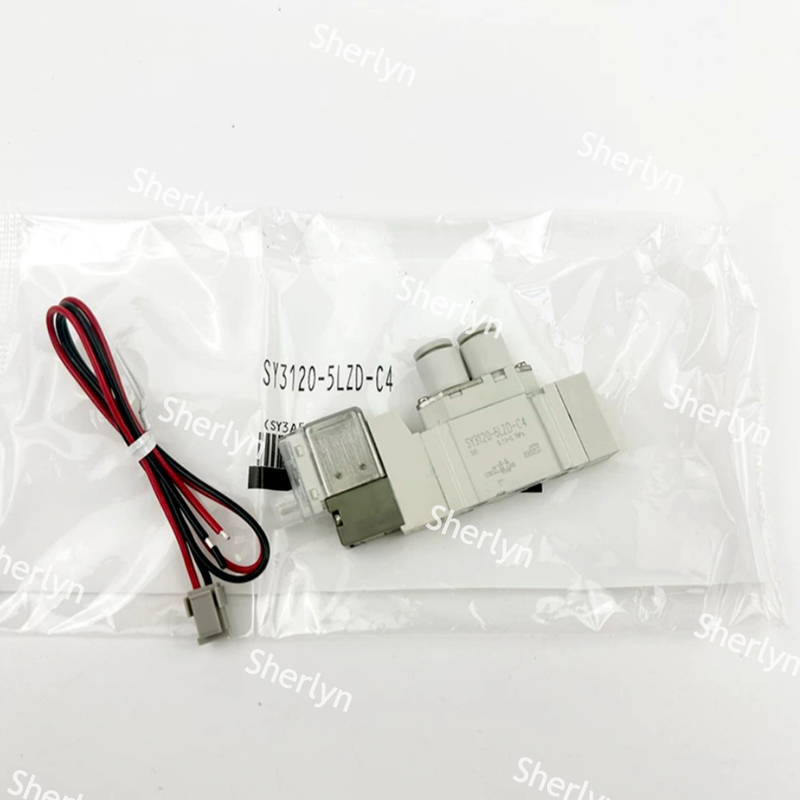 M5 Thread Bistable Dual Coil Pilot Solenoid Valve SMC SY3220-6LZD-M5 DC12V hassas SMT dağıtım ekipmanları için