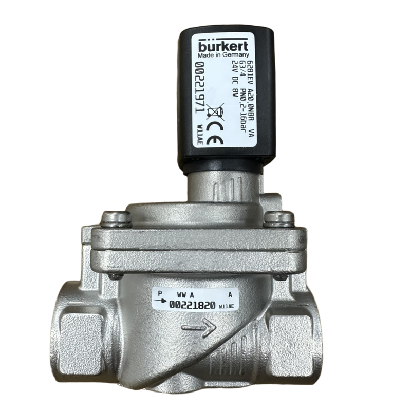 6281 Serisi Paslanmaz Çelik Pnömatik Solenoid Valf 2 Yolu Normalde Kapalı Valf Fonksiyonu Port Boyutları G3/8 ′′ G2 ′′ Pnömatik Otomasyon için İdeal