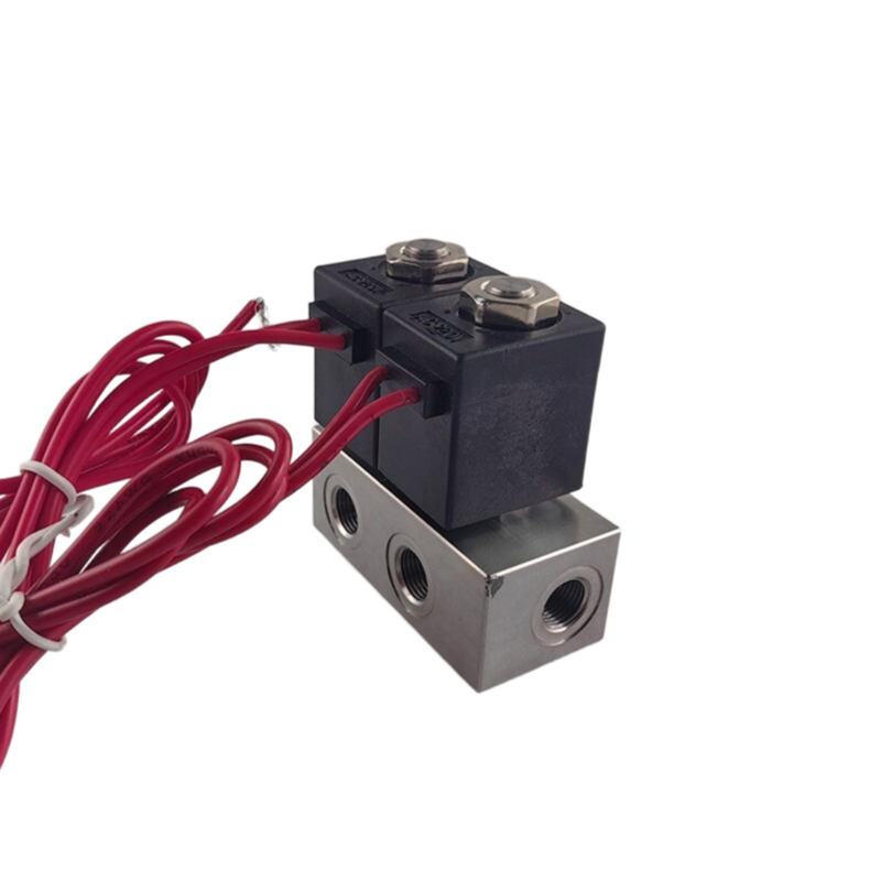 1913BB252-S 1/4 Bağlantı Noktalı Pnömatik Solenoid Valf 2 Yollu Normalde Açık 24VAC Paslanmaz Çelik