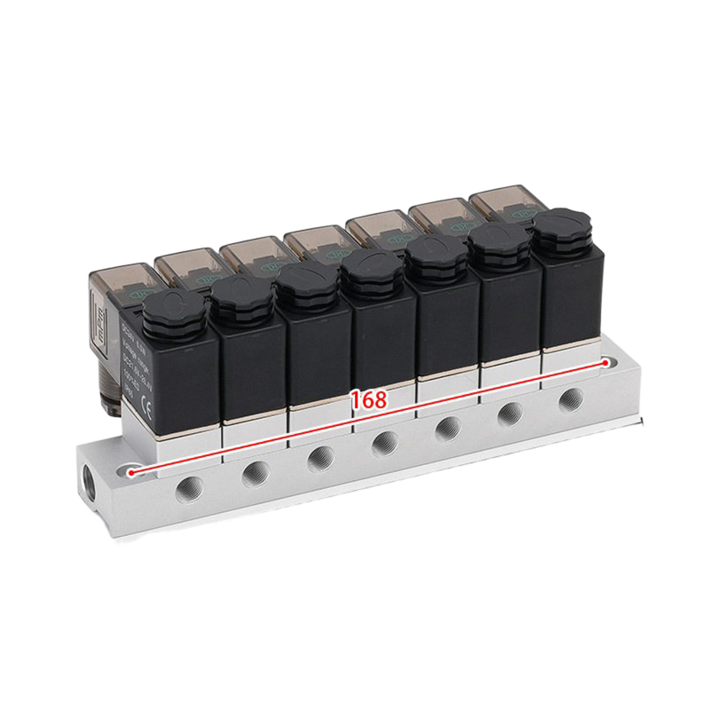 FKM Mühür Halkası 1-İçme-6-Çıkış 2V025-06-6F Solenoid Valf Manifold ve 2V025-06-7F 1-İçme-7-Çıkış