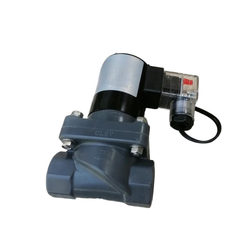 1-1/4'' Port Boyutu FF1C32B32 32mm Açıklık Boyutu CPVC Vücut Pnömatik Solenoid Valf 2 Yolu NC Alkali Uyumlu Valf