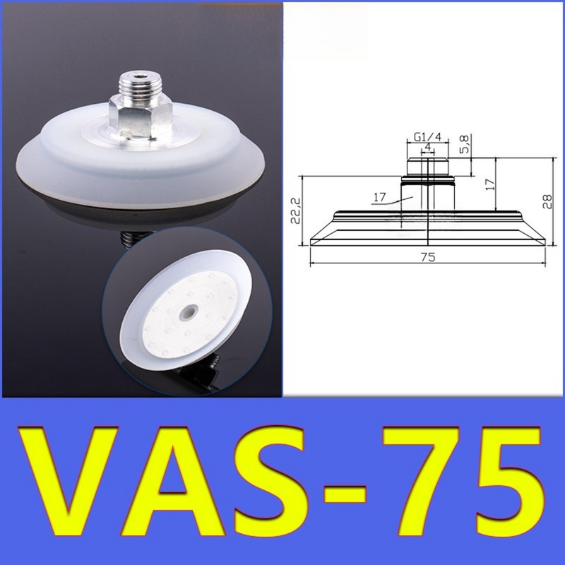FESTO VAS75 Düz Yuvarlak Vakum Emiş Pedi RoHS Uyumlu Çok Renkli Elastomer Malzeme Büyük Boyutlu Pürüzsüz Yüzey İş Parçası Kaldırma
