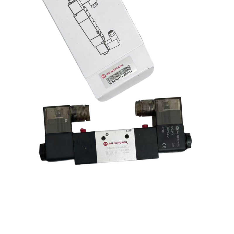 3/2 Normalde Kapalı Çift Solenoid Valf IMI NORGREN VCB22B411A-AB213J G1/4 24VDC Vakum Devresi için Pnömatik Valf NBR Conta