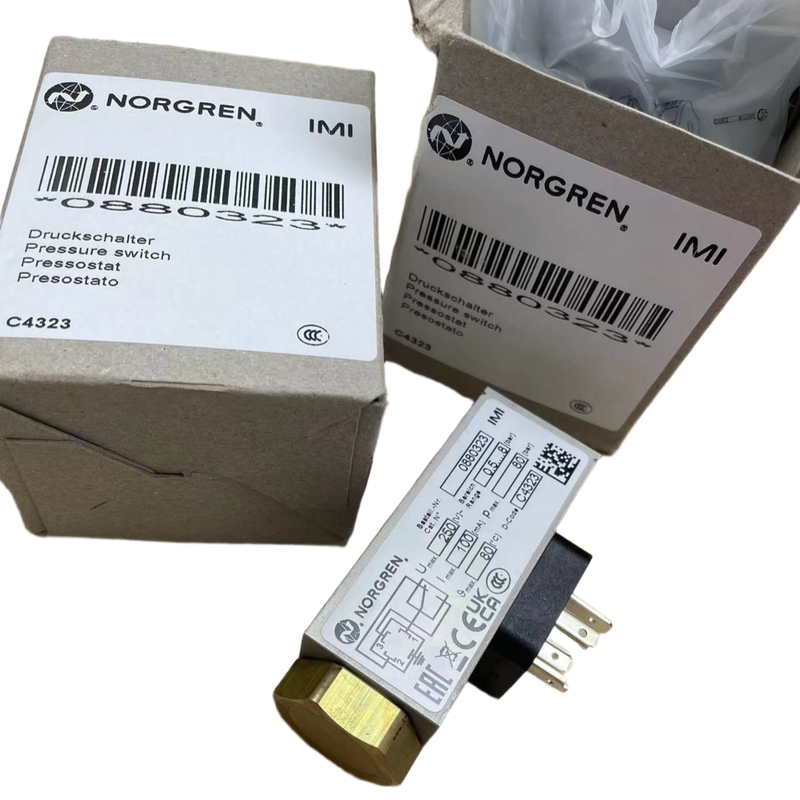 G1/4 Diş 0.5-8bar Basınç Anahtarı NORGREN 0880323 Makine Aleti Sıvı Boru Hattı Basınç Monitörü
