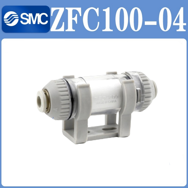 SMC ZFC100-04 ZFC Serisi Kompakt Hat İçi Hava Emiş Filtresi 10µm Filtrasyon Değiştirilebilir Filtre Elemanı Tek Dokunuşlu Bağlantı Vakum Jeneratörünü ve Pnömatik Otomasyon Devresini Korur