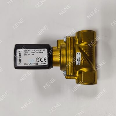 AC24V Solenoid Valf BURKERT Tip 6281 00221872 G1/2 2/2 Normalde Kapalı Pirinç Gövde FKM Contası 13.0 Orifis 8W 0.2-16bar 0 ila +120°C