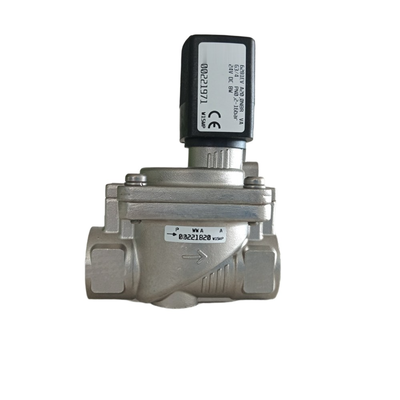 Burkert Tipi 6281 Yüksek Sıcaklığa Dirençli Solenoid Valfı 00221989 00221990 00221991 G1/2 Kadın Fil 2/2 NC Paslanmaz Çelik Vücut FKM Mühür 13.0 Akış Açığı 8W Bobin DC24V AC24V AC220V