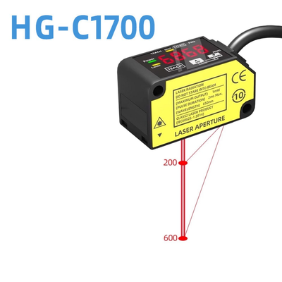 HG-C1700 Lazer Yer Değiştirme Sensörü 700Mm Referans Mesafesi Uzun Ölçüm Aralığı CMOS Görüntü Sensörü IP67 12-24V Dc NPN PNP 0-5V 4-20Ma Analog Sinyal