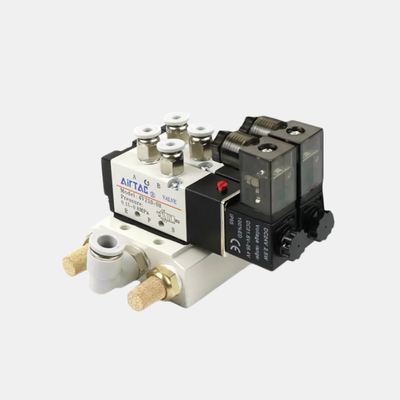 Airtac 4V210-08 Solenoid Valf Manifold Set 2 Konumlu / 3 Konumlu / 4 Konumlu / 5 Konumlu / 6 Konumlu Kombine Pnömatik Kontrol Valf Montajı Otomatik Hava Devresi Kontrolü İçin